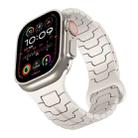 For Apple Watch 46mm / 49mm / 45mm / 44mm Steel Dragon Scale Magnetic Silicone Watch Band(Starlight Color) - 3