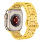 For Apple Watch 46mm / 49mm / 45mm / 44mm Steel Dragon Scale Magnetic Silicone Watch Band(Lemon Yellow) - 2