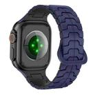 For Apple Watch 46mm / 49mm / 45mm / 44mm Steel Dragon Scale Magnetic Silicone Watch Band(Navy Blue Midnight Black) - 2