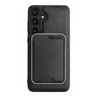 For Samsung Galaxy S25 Edge 5G Kalebol Slim Magnetic Ring Card Bag Leather Phone Case(Black) - 2
