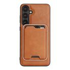 For Samsung Galaxy S25 Edge 5G Kalebol Slim MagSafe Ring Magnetic Card Bag Leather Phone Case(Brown) - 2