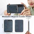 For Samsung Galaxy S25 Edge 5G Kalebol Slim MagSafe Ring Magnetic Card Bag Leather Phone Case(Blue) - 3