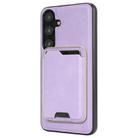 For Samsung Galaxy S25 Edge 5G Kalebol Slim Magnetic Ring Card Bag Leather Phone Case(Purple) - 3