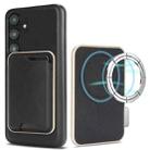 For Samsung Galaxy S25+ 5G Kalebol Slim Magnetic Ring Card Bag Leather Phone Case(Black) - 1