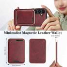 For Samsung Galaxy S25+ 5G Kalebol Slim MagSafe Ring Magnetic Card Bag Leather Phone Case(Red) - 3