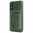 For Samsung Galaxy S25+ 5G Kalebol Slim Magnetic Ring Card Bag Leather Phone Case(Green) - 3