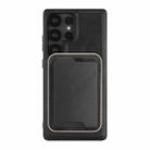 For Samsung Galaxy S25 Ultra 5G Kalebol Slim MagSafe Ring Magnetic Card Bag Leather Phone Case(Black) - 2