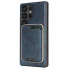 For Samsung Galaxy S25 Ultra 5G Kalebol Slim MagSafe Ring Magnetic Card Bag Leather Phone Case(Blue) - 3