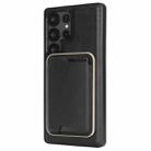 For Samsung Galaxy S24 Ultra 5G Kalebol Slim MagSafe Ring Magnetic Card Bag Leather Phone Case(Black) - 3
