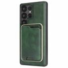 For Samsung Galaxy S24 Ultra 5G Kalebol Slim MagSafe Ring Magnetic Card Bag Leather Phone Case(Green) - 3