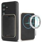 For Samsung Galaxy S24 5G Kalebol Slim Magnetic Ring Card Bag Leather Phone Case(Black) - 1