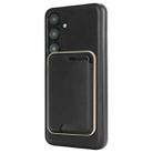 For Samsung Galaxy S24 5G Kalebol Slim Magnetic Ring Card Bag Leather Phone Case(Black) - 3