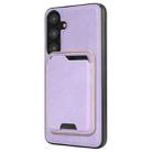 For Samsung Galaxy S24 5G Kalebol Slim Magnetic Ring Card Bag Leather Phone Case(Purple) - 3