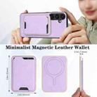 For Samsung Galaxy S23 5G Kalebol Slim MagSafe Ring Magnetic Card Bag Leather Phone Case(Purple) - 3