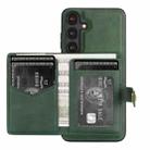 For Samsung Galaxy S25 Edge 5G Kalebol Button Ring Magnetic Card Bag Leather Phone Case(Green) - 3