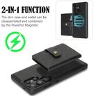 For Samsung Galaxy S25 Ultra 5G Kalebol Magnetic Button Card Bag MagSafe Ring Leather Phone Case(Black) - 3
