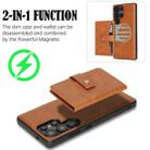 For Samsung Galaxy S25 Ultra 5G Kalebol Magnetic Button Card Bag MagSafe Ring Leather Phone Case(Brown) - 3
