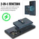 For Samsung Galaxy S25 Ultra 5G Kalebol Magnetic Button Card Bag MagSafe Ring Leather Phone Case(Blue) - 3