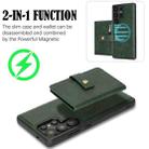 For Samsung Galaxy S25 Ultra 5G Kalebol Magnetic Button Card Bag MagSafe Ring Leather Phone Case(Green) - 3