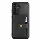 For Samsung Galaxy S24+ 5G Kalebol Button Ring Magnetic Card Bag Leather Phone Case(Black) - 2