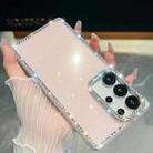 For Samsung Galaxy S24 Ultra 5G Rhinestone Glitter TPU 4-corners Anti-fall Phone Case(Light Pink) - 1