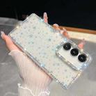 For Samsung Galaxy S24 FE 5G Rhinestone Glitter TPU 4-corners Anti-fall Phone Case(Transparent Stars) - 1