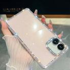 For Samsung Galaxy A07 5G Rhinestone Glitter TPU 4-corners Anti-fall Phone Case(Light Pink) - 1