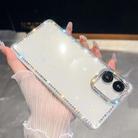 For Samsung Galaxy A07 5G Rhinestone Glitter TPU 4-corners Anti-fall Phone Case(White) - 1