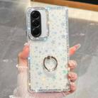 For Samsung Galaxy A26 5G Rhinestone Glitter TPU Ring Holder Anti-fall Phone Case(Transparent Stars) - 1