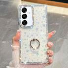 For Samsung Galaxy A16 5G Rhinestone Glitter TPU Ring Holder Anti-fall Phone Case(Transparent Stars) - 1