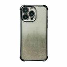 For iPhone 16 Pro Electrpolated Glitter Four-corner Shockproof Space TPU Phone Case(Gradient Black) - 1