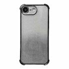 For iPhone 16e Electrpolated Glitter Four-corner Shockproof Space TPU Phone Case(Gradient Black) - 1