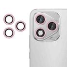 For Honor 400 Lite Global Kalebol No Flicker Ultra-Thin Individual Camera Lens Tempered Glass Film(Pink) - 1