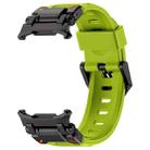 For Samsung Galaxy Watch Ultra 47mm Explorer Metal Head Fluororubber Watch Band(Black Green) - 2