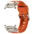 For Samsung Galaxy Watch Ultra 47mm Explorer Metal Head Fluororubber Watch Band(Titanium Orange) - 2