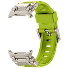 For Samsung Galaxy Watch Ultra 47mm Explorer Metal Head Fluororubber Watch Band(Titanium Green) - 2