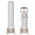 For Samsung Galaxy Watch Ultra 47mm Explorer Metal Head Fluororubber Watch Band(Titanium White) - 3