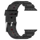For Apple Watch 46mm / 49mm / 45mm / 44mm Diamond Texture Two-Color Silicone Watch Band(Camouflage Black Red) - 3