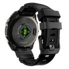 For Gamin 26mm Wild Trail Sport Silicone Watch Band(Black) - 2