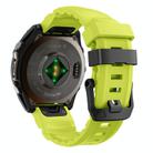For Gamin 26mm Wild Trail Sport Silicone Watch Band(Lime) - 2