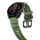 For Gamin 26mm Wild Trail Sport Silicone Watch Band(Olive Green) - 3