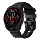 For Gamin 22mm Wild Trail Sport Silicone Watch Band(Black) - 1