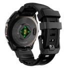 For Gamin 22mm Wild Trail Sport Silicone Watch Band(Black) - 2