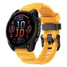 For Gamin 22mm Wild Trail Sport Silicone Watch Band(Daylight Yellow) - 1