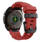For Gamin 22mm Wild Trail Sport Silicone Watch Band(Red) - 2