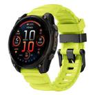 For Gamin 22mm Wild Trail Sport Silicone Watch Band(Lime) - 1