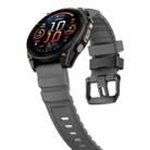 For Gamin 22mm Wild Trail Sport Silicone Watch Band(Space Gray) - 3