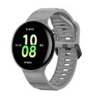 For Honor Watch Fit Black Buckle Single Color Silicone Watch Band(Gray) - 1