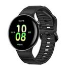 For Honor Watch Fit Black Buckle Single Color Silicone Watch Band(Black) - 1
