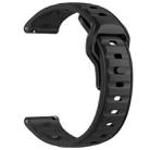 20mm Reverse Buckle Two Color Silicone Watch Band(Black) - 3